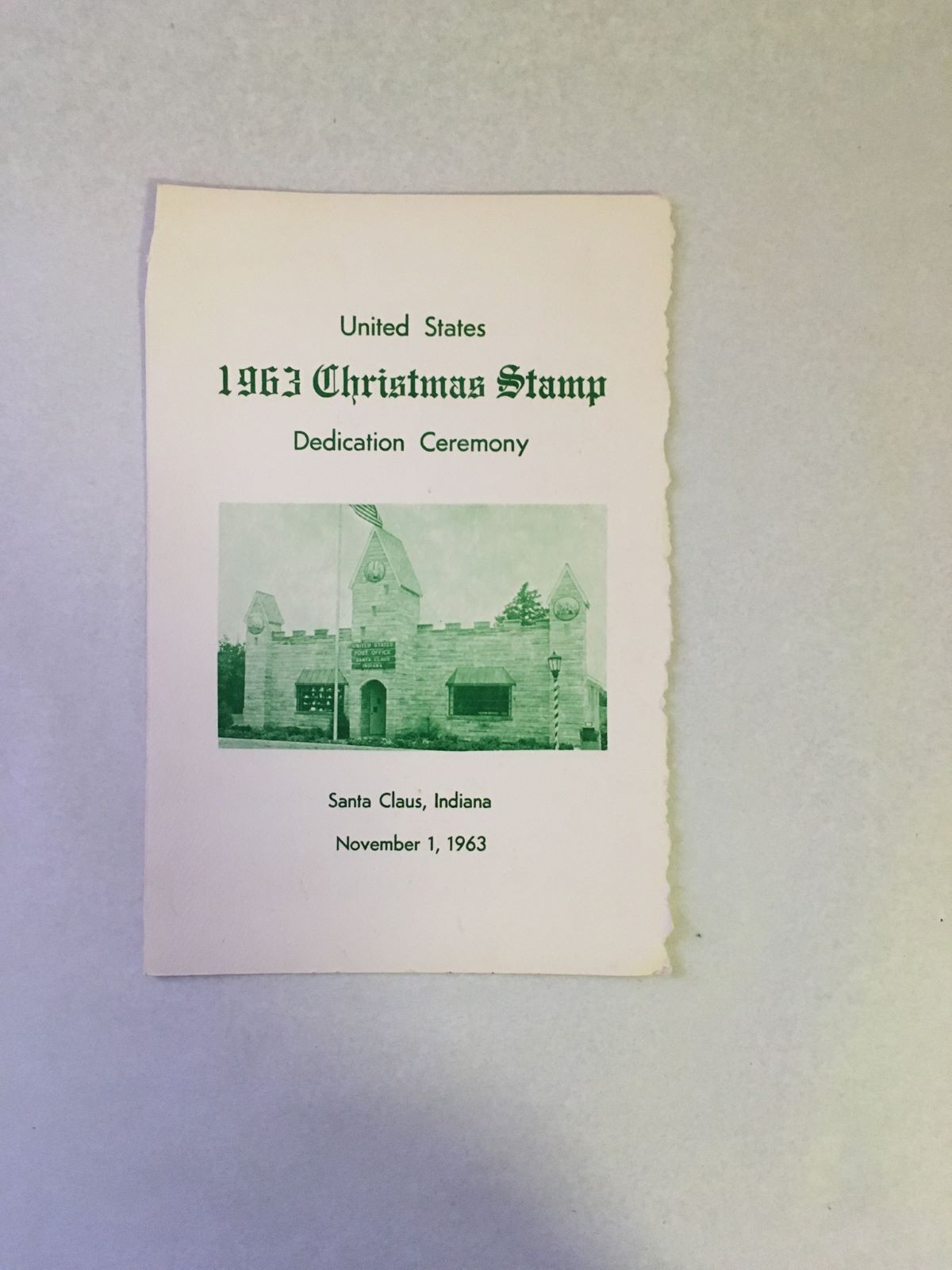 Christmas Stamp Dedication Program
